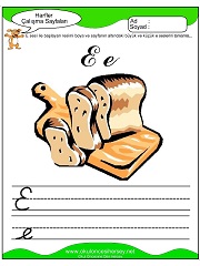 E Sesi Çalışma Sayfaları